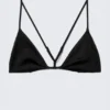 Racerback Triangle Bikini Top – Black
