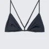 Racerback Triangle Bikini Top – Dark Blue Shimmer
