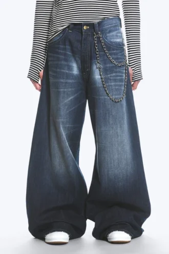 rad super regular waist loose wide jeans star blue cheap monday gb 2 330x495 - Rad Super Regular Waist Loose Wide Jeans - Star Blue | Cheap Monday Gb