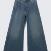 Rad Super Regular Waist Loose Wide Jeans – Tide Blue – Dark Blue | Cheap Monday Gb