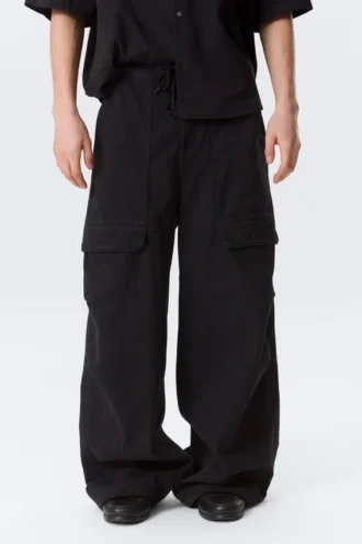 Rael Kade Parachute Trousers – Black
