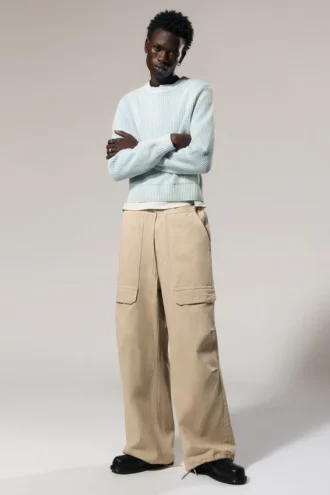 Rael Kade Parachute Trousers – Light Beige