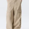 Rael Kade Parachute Trousers – Light Beige