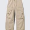 Rael Kade Parachute Trousers – Light Beige