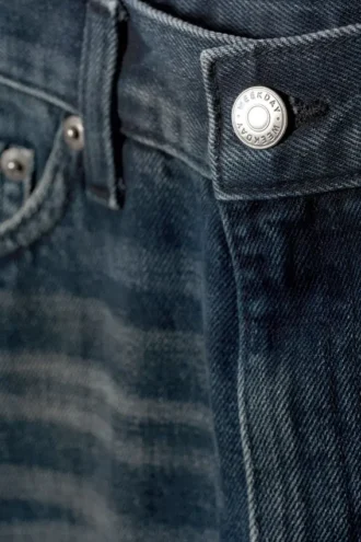 Rail Mid Rise Loose Wide Jeans – Deep Ocean Blue – Dark Blue