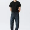 Ray Mid Rise Relaxed Tapered Jeans – Deep Sea Blue – Dark Blue