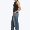 Ray Mid Rise Relaxed Tapered Jeans – Radio Blue – Medium Blue