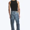 Ray Mid Rise Relaxed Tapered Jeans – Radio Blue – Medium Blue