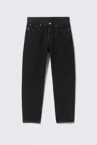 Ray Mid Rise Relaxed Tapered Jeans – Tuned Black – Black