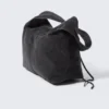Rectangular Corduroy Shoulder Bag – Black