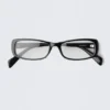 Rectangular Sunglasses – Black – See Through