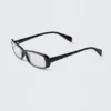 Rectangular Sunglasses – Black – See Through