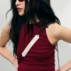 Red Fitted Cotton Jersey Tank Top – Red