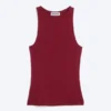 Red Fitted Cotton Jersey Tank Top – Red