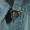 Regular Fit Denim Trucker Jacket – Dusty Cyan