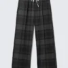 Regular Fit Drawstring Trousers – Dark Grey