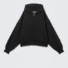 Regular Fit Heavyweight Zip Hoodie – Black
