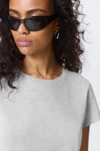 Regular Fit Mini T-Shirt – Grey Melange
