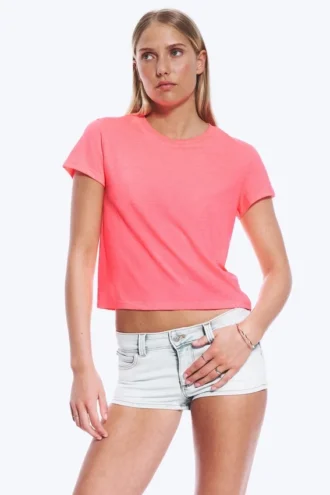 Regular Fit Mini T-Shirt – Neon Pink