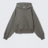 Regular Fit Zip Hoodie – Dusty Grey