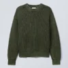 Regular Heavy Knit Sweater – Medium Green