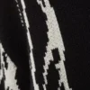 Regular Jacquard Knitted Graphic Sweater – Black – Iced Veins