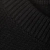 Regular Knitted Cotton Sweater – Black