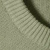 Regular Knitted Cotton Sweater – Light Khaki Green