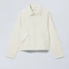 Regular Linen Blend Jacket – off White