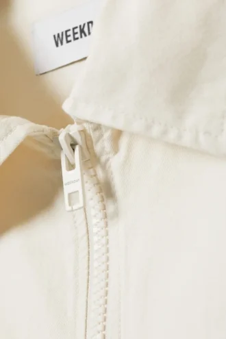 Regular Linen Blend Jacket – off White