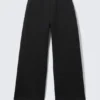Relaxed Barrel Leg Scuba Sweatpants – Black