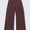 Relaxed Barrel Leg Scuba Sweatpants – Burgundy