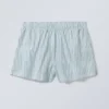 Relaxed Boxer Cotton Shorts – Blue Stripe