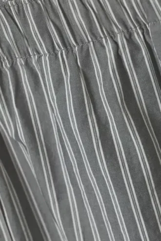 Relaxed Boxer Cotton Shorts – Dark Grey Stripe
