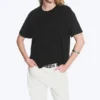 Relaxed Boxy Cotton T-Shirt – Black