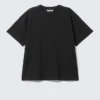 Relaxed Boxy Cotton T-Shirt – Black