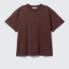 Relaxed Boxy Cotton T-Shirt – Burgundy