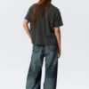 Relaxed Boxy Cotton T-Shirt – Dark Grey