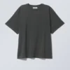 Relaxed Boxy Cotton T-Shirt – Dark Grey