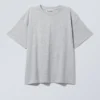 Relaxed Boxy Cotton T-Shirt – Grey Melange