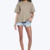 Relaxed Boxy Cotton T-Shirt – Light Mole
