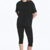 Relaxed Boxy Cotton T-Shirt – Striped Dark Blue