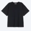 Relaxed Boxy Cotton T-Shirt – Striped Dark Blue