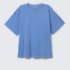 Relaxed Boxy Cotton T-Shirt – Washed Blue