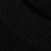 Relaxed Boxy Knitted Sweater – Black