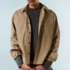 Relaxed Boxy Poplin Shirt – Beige Check