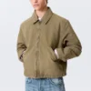 Relaxed Boxy Zip Jacket – Beige