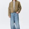 Relaxed Boxy Zip Jacket – Beige