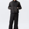 Relaxed Boxy Zip Jacket – Black