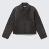 Relaxed Boxy Zip Jacket – Black